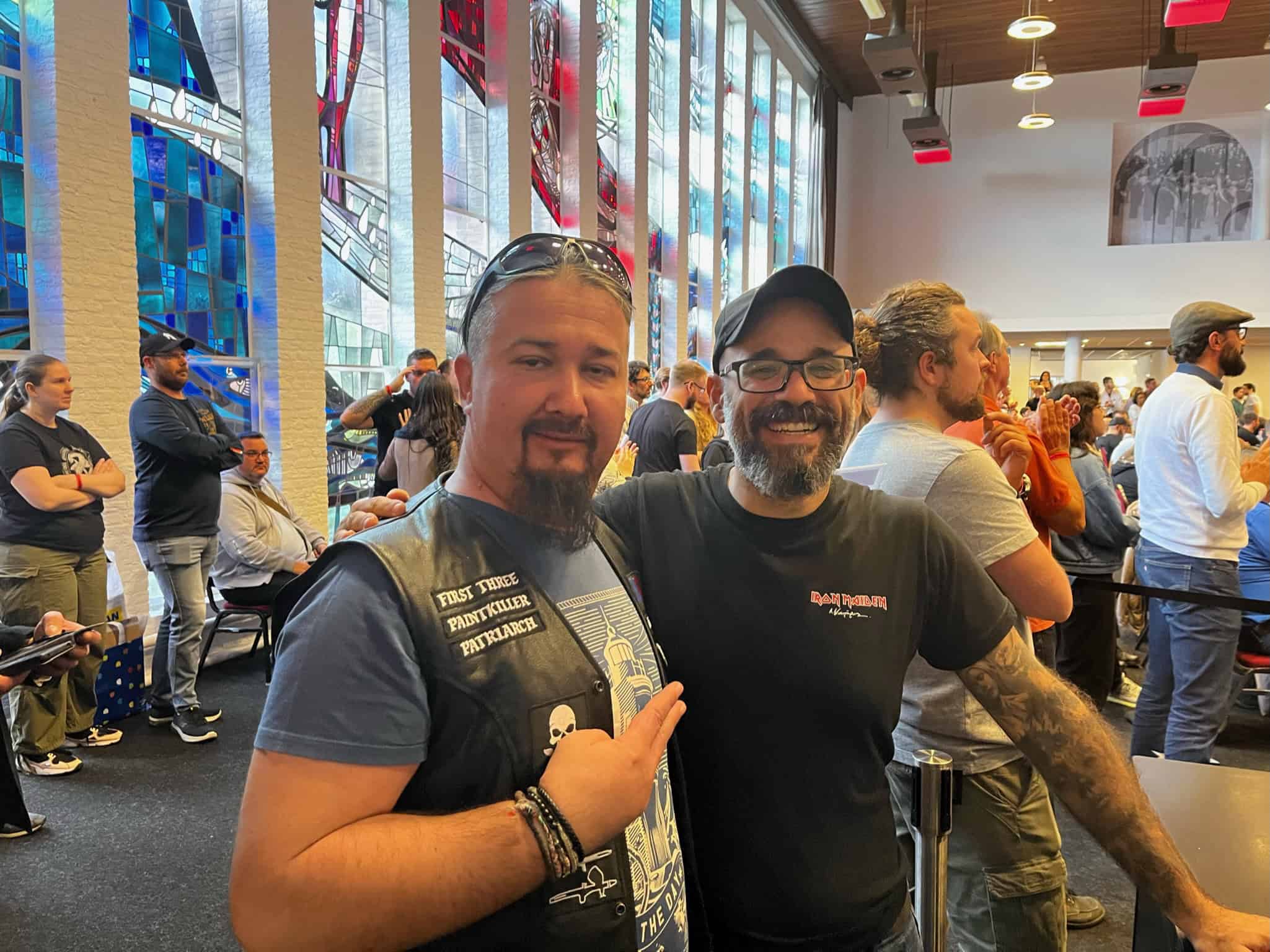 Cosmin Costian Mad Priest Miniatures with Michael Kontraros Grand Master World Master miniature sculptor Athens Greece